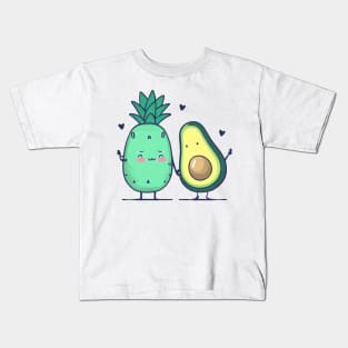 avocado and pineapple cute Kids T-Shirt